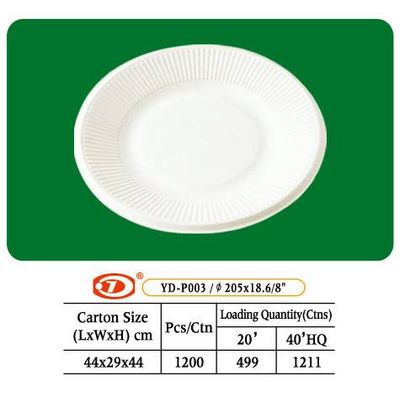 Inch Disposable Paper Plate Shandong Far East Agricultural