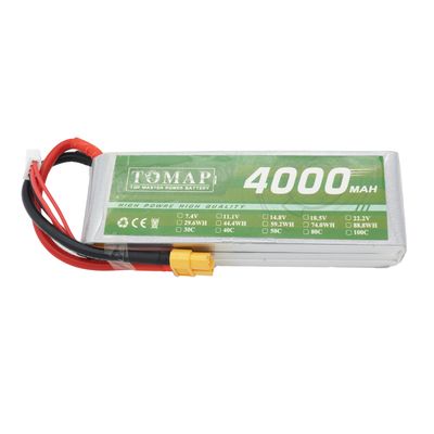 TOMAP Rechargeable Battery 22 2v 6s Lipo 4000mah 100c Battery Pack