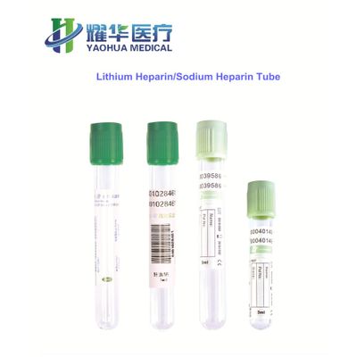 Lithium Heparin Sodium Heparin Blood Collection Tube Shandong Yaohua