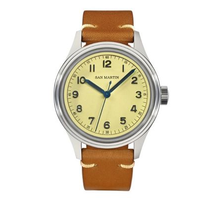 San Martin 38.5mm Vintage Military Style 100m Waterproof Automatic Watch SN0108-G