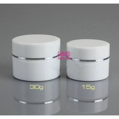 White plastic jar,cream jar, cosmetic jar,plastic lotion jar