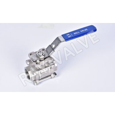 3 pc ball valve,with mouning pad,1000wog
