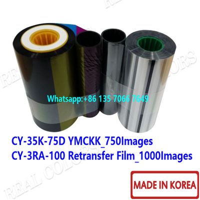 Compatible DNP Ribbon CY-35K-75D YMCKK 750 images and Film CY-3RA-100 for DNP CXD80 CX310 CX20 CX330