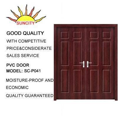 High quality PVC double leaf door with ISO/CE SC-P041