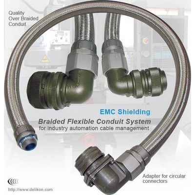 EMI EMP screening braided Flexible metal Conduit for industry control wiring