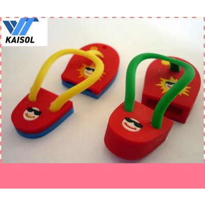 Lovely slipper shape usb flash drive with keychain