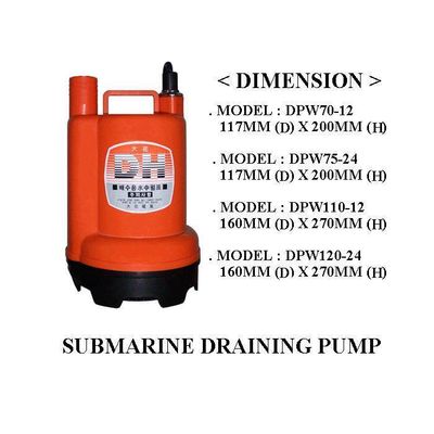 Submarine draining pump