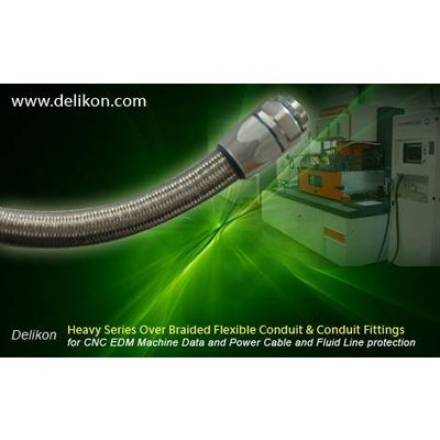 Delikon Heavy Series Over Braided Flexible Conduit heavy sheath over braided Conduit Fittings protec