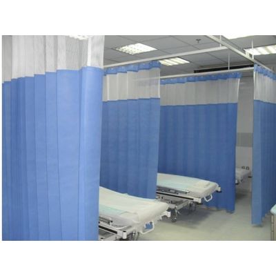 Pure Color Medical/Hospital Disposable Curtain with Mesh