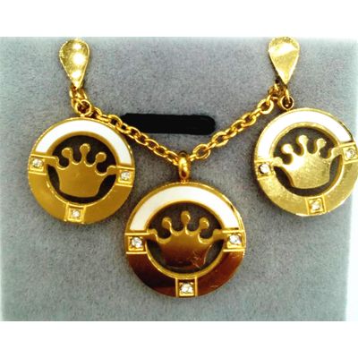 paparazzi jewelry reviews beautiful crown pendant hollowed out best electroplating necklace set