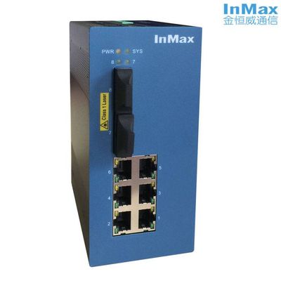 8 Ports PoE Managed Industrial Ethernet Switch with 2 fiber ports P608A