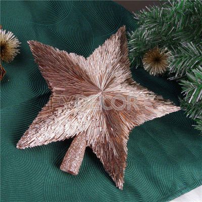 Rose Gold Star Ornament For Christmas Tree Decoration