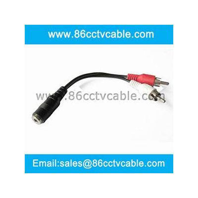 RCA Male Ends to 3.5mm Stereo Female, Y Cable Converter