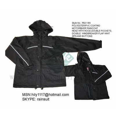 Polyester Raincoat, Polyester Poncho/Nylon Raincoat, NylonPoncho(Re-usable Raincoat)/Polyester Apron