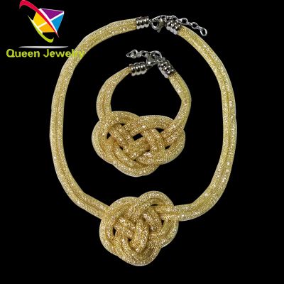 Ross-Simons Italian stainless steel Mesh necklace diamond tennis bracelet jewelry rose ,gold color