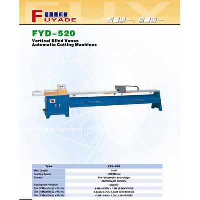 vertical blind vanes automatic cutting machines