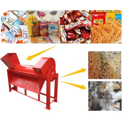 Bagged Expired Food Crusher / Supermarket Snacks Crusher / Expired Food Recycling Machine