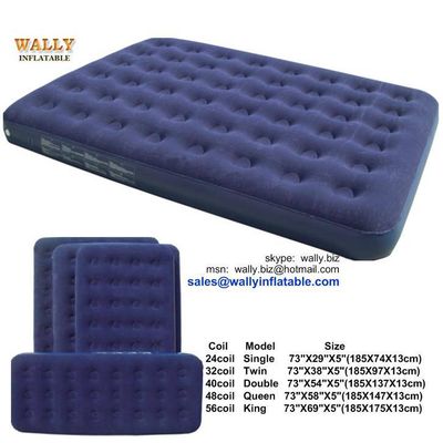 inflatable air mattress, flocked air bed, single double twin queen king inflatable air bed