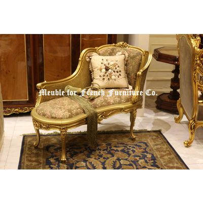 French Style Romantic Antique Chaise Longue