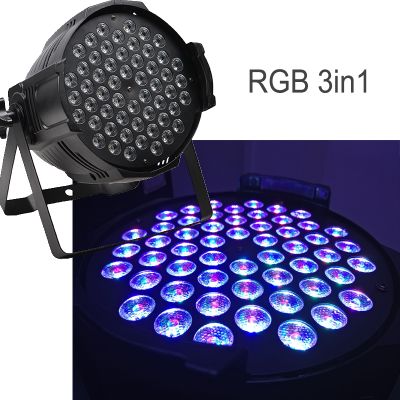 PRO DMX RGB3in1 Full Color 54pcs3W LED Par Can Light Sound Activation for Disco Party Decoration