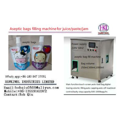 aseptic filling/packing machine for juice/paste bags
