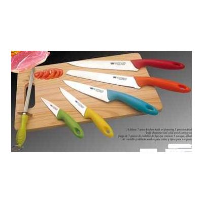 6PC kitchen knife set with wooden chopping board