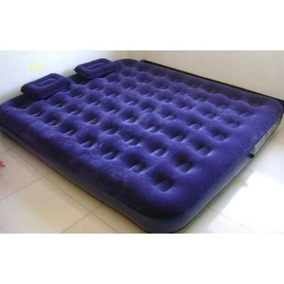 queen size flocked inflatable air bed mattress for camping