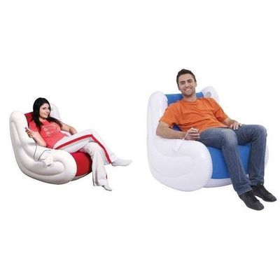 flocked single inflatable sofa chair manufacturer