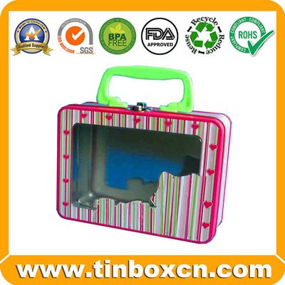 Sell tin lunch box,lunch tin,lunch box,tin box with handle and latch