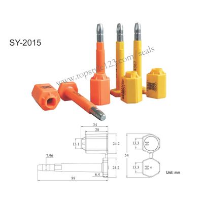 SY-2015 One-Piece High Security heavy duty container bolt seals, anti-tamper proof container locks