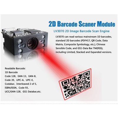 LV4500 NEW Mobile Phone Screen 1D 2D Barcode White LED QR Code Scanner USB