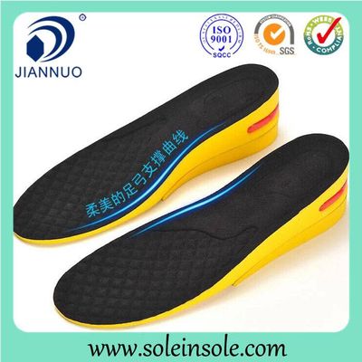 Customized height increase PU insoles for men's shoes