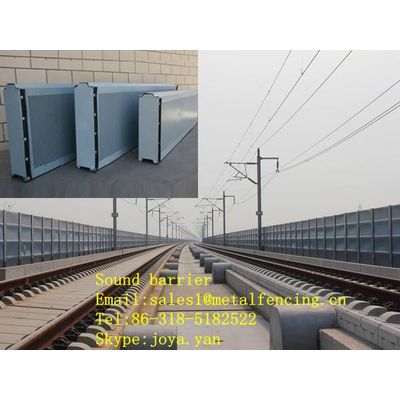 Railway noise barrier