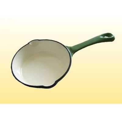 Cast iron enamel frying pan