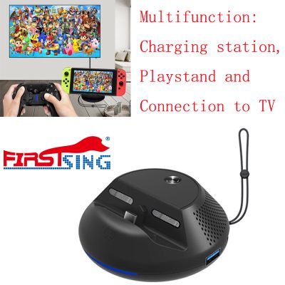 Firstsing Portable Type-c HDMI TV Converter Charging Dock For Nintendo Switch Cooler Stand