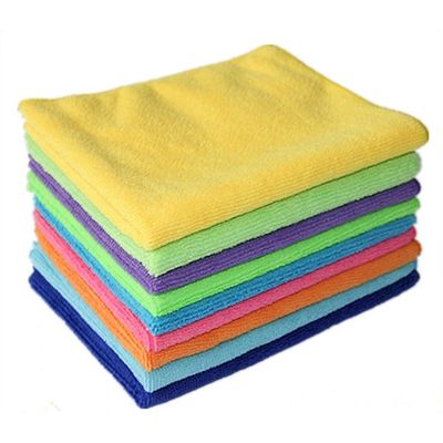 320GSM Blue Microfiber Quick Dry Custom Car Cleaning Towels Fiber Wash Cloth
