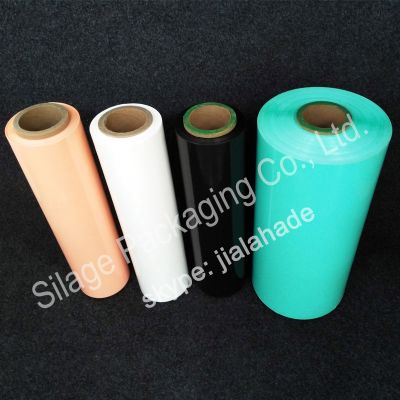 Black/Orange Silage Film, 500mm25mic1800m, Recycle 100%LLDPE Film for Germany Farm Packing