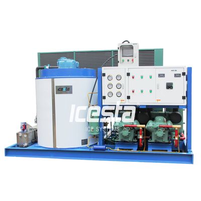 ICESTA Shenzhen Manufacturer Industrial Low noise and environmental 10T Flake Ice Machine
