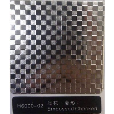 stainless steel embossed checked
