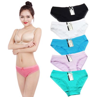 Yun Meng Ni Sexy Underwear Cute Bow Ladies Briefs Comfortable Cotton Panties For Women D