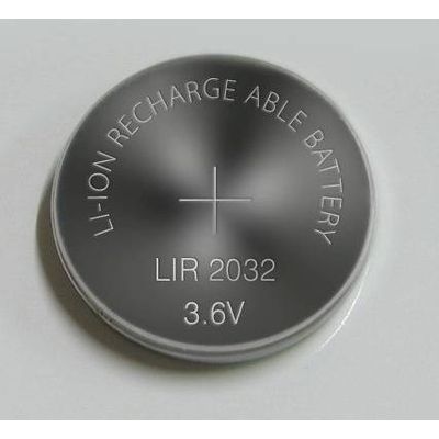 3.6 V LIR2032 li-ion rechargeable button battery coin battery for toys cameras,smoking alarm, MP3/4
