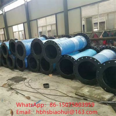 Rubber pipe for suction and discharge of mud from wharf and lake
