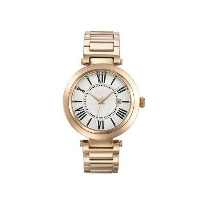 Fashion Rose Gold Steel Watch with Calendar