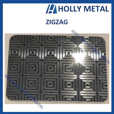 Stainless Steel Pattern Embossed Etched Decoration Sheet (Zigzag)