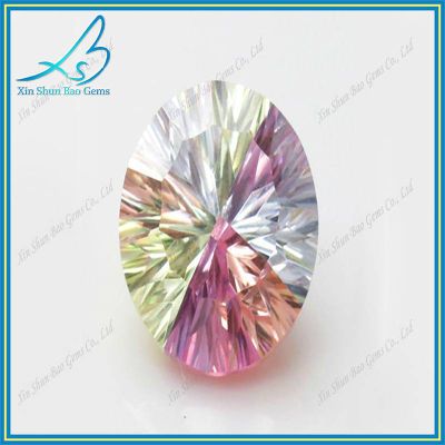 Round multicolor loose synthetic diamnds