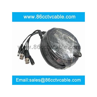 CCTV Camera Cable, Plug-N-Play Power and Video with BNC and Power Connectors