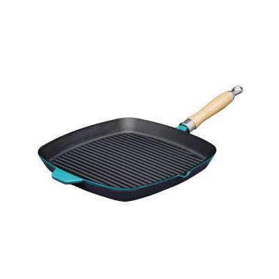 Cast iron enamel grilling pan