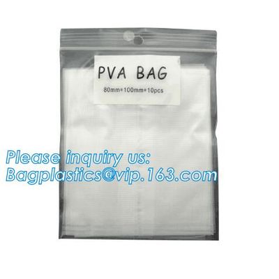 Hospital disposable use pva material fabric water soluble plastic bag, Water Soluble Laundry Bag/Fol