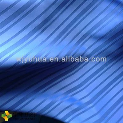 Polyester Blue Stripe Blackout Curtain Fabric Home Textile