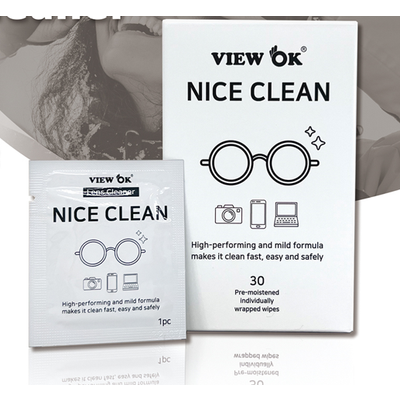 VIEW OK Eyeglasses Cleaner Lens Wipes